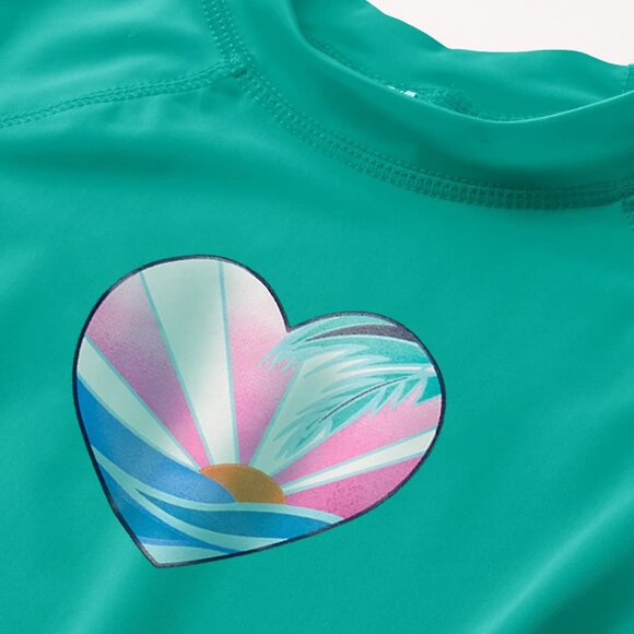 Kanu Surf Girls' Karlie UPF 50+ Sun Protective Rash Guard Swim Shirt, 2T - Picture 2 of 2